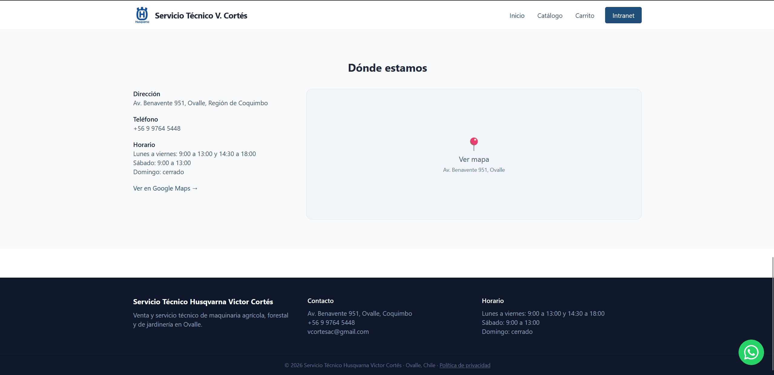 Captura del sistema de gestión Husqvarna Victor Cortés (3)
